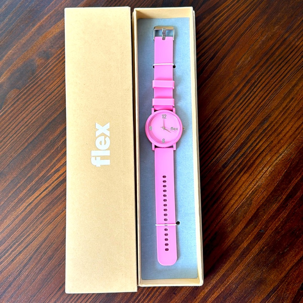 Brand new pink rubber Flex watch!